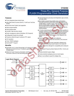 CY22392FXI datasheet  